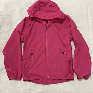 The North Face rain Jacket windbreaker girls Small 7/8 Pink Classic School